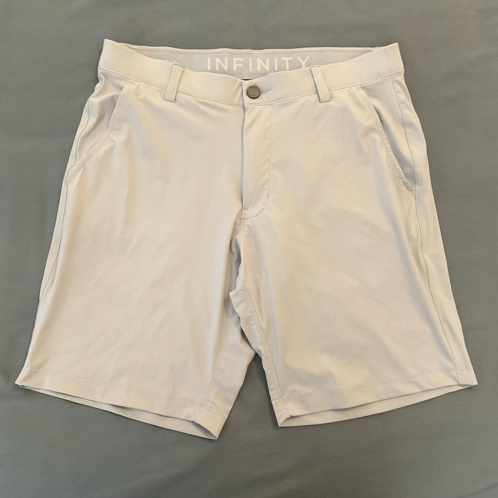 Infinity Shorts Mens 30 Beige LinearFlex Performance Chino Stretch Lightweight